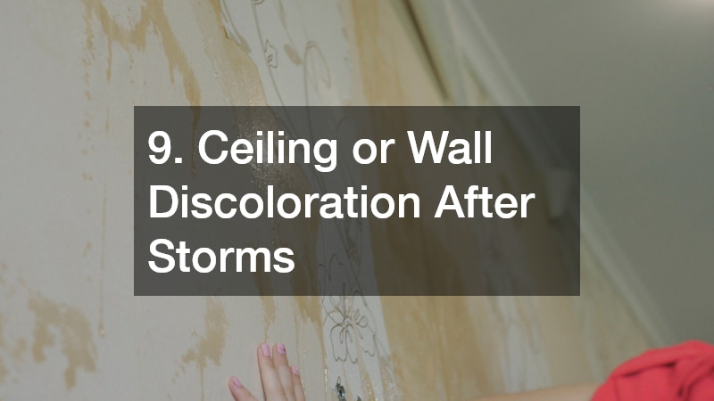 wall discoloration and damage
