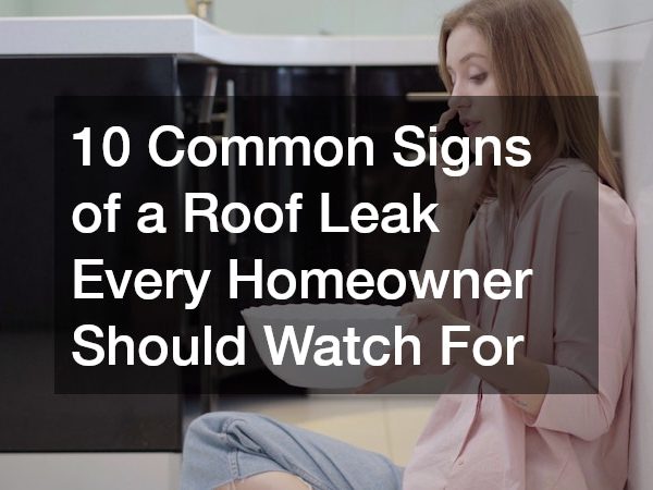 a woman calling for help because of her leaky roof