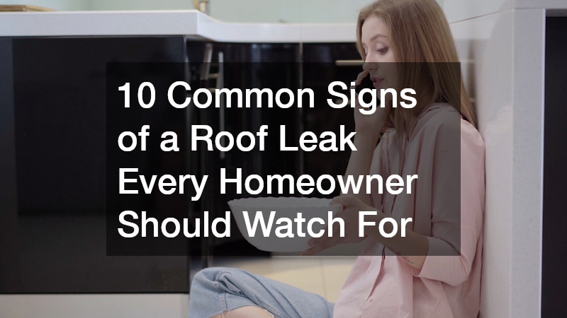 a woman calling for help because of her leaky roof
