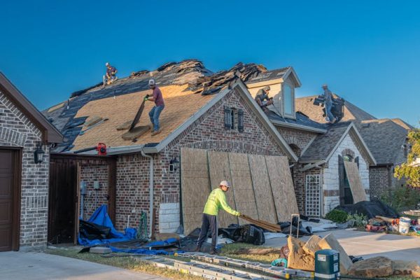 roofers working on a residential project